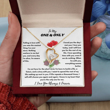 To My One & Only - Forever Love Necklace - Elegant Gift Set - SLDDL0069 - Sunshine Letters Co